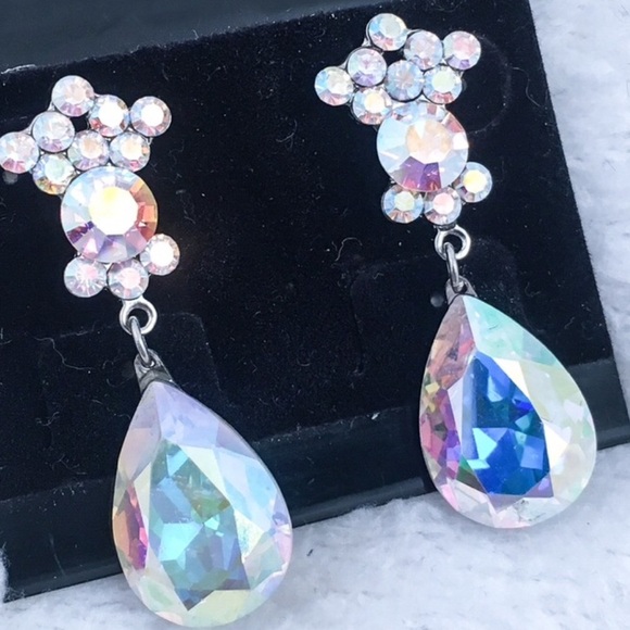 Jim Ball Jewelry - Swarovski AB Crystal Drop Earrings from Jim Ball
